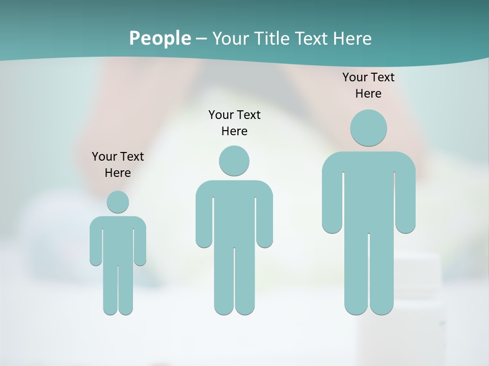 Patient Bed Young PowerPoint Template