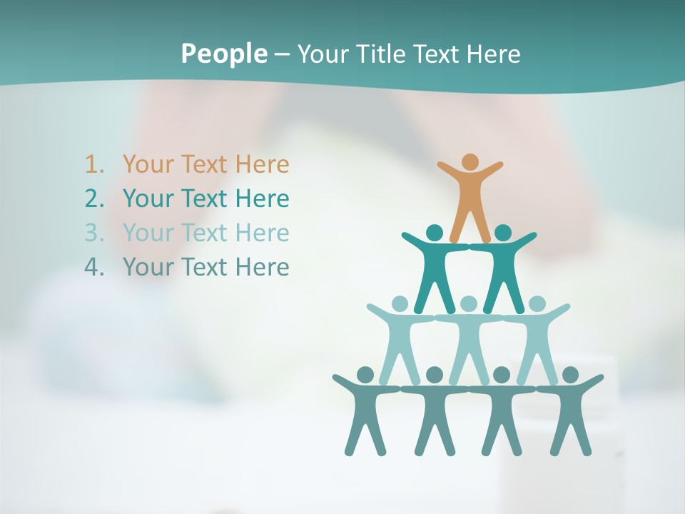 Patient Bed Young PowerPoint Template