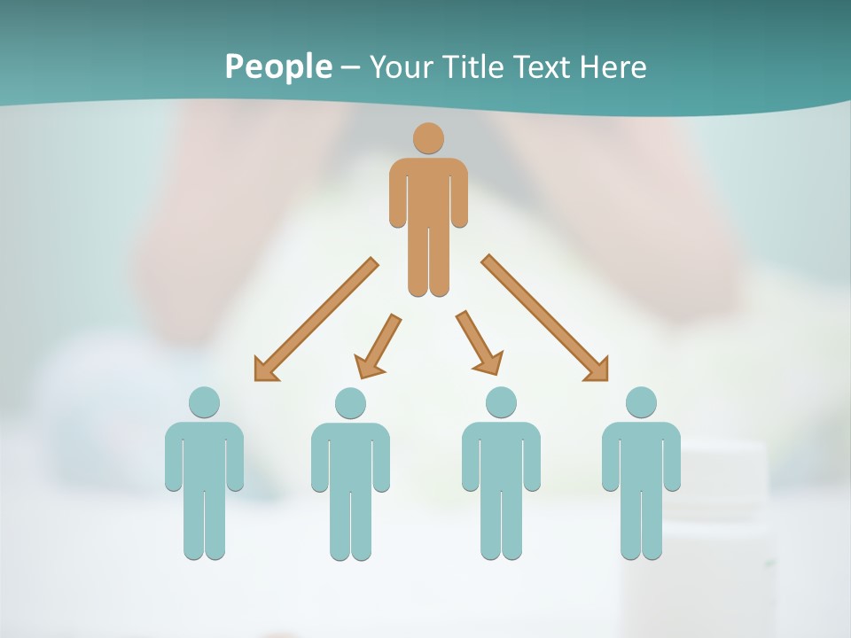 Patient Bed Young PowerPoint Template