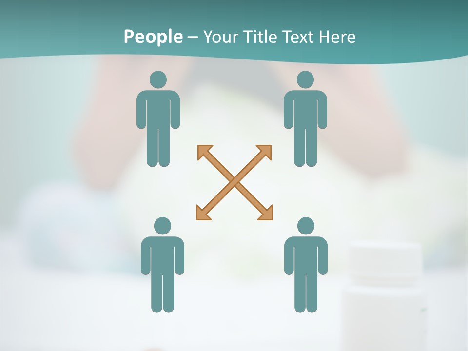 Patient Bed Young PowerPoint Template