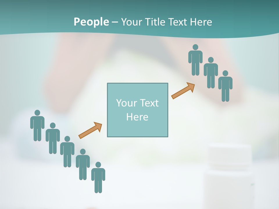 Patient Bed Young PowerPoint Template