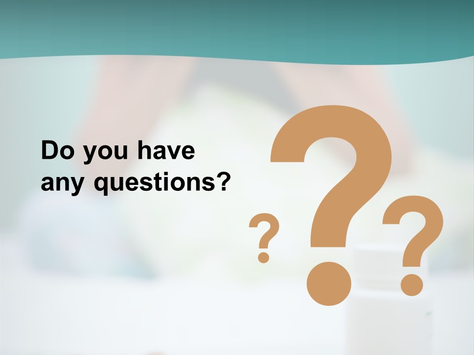 Patient Bed Young PowerPoint Template