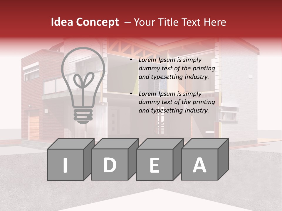 Brick Window Home PowerPoint Template