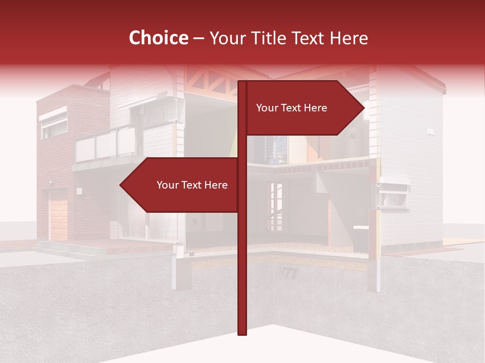 Brick Window Home PowerPoint Template