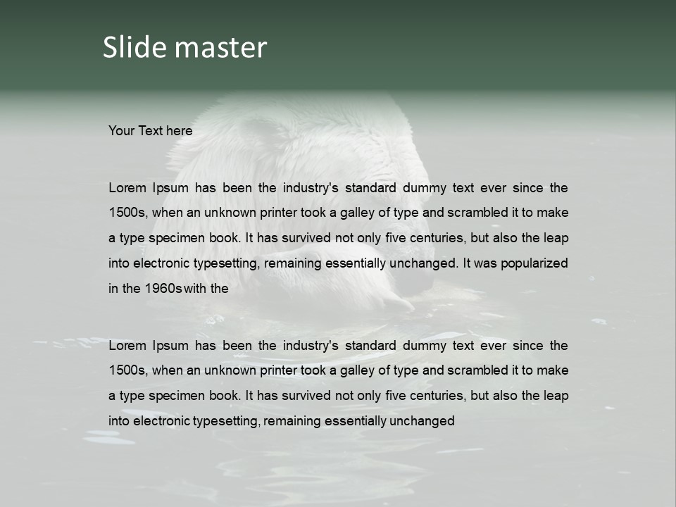 Nature Swim Dangerous PowerPoint Template