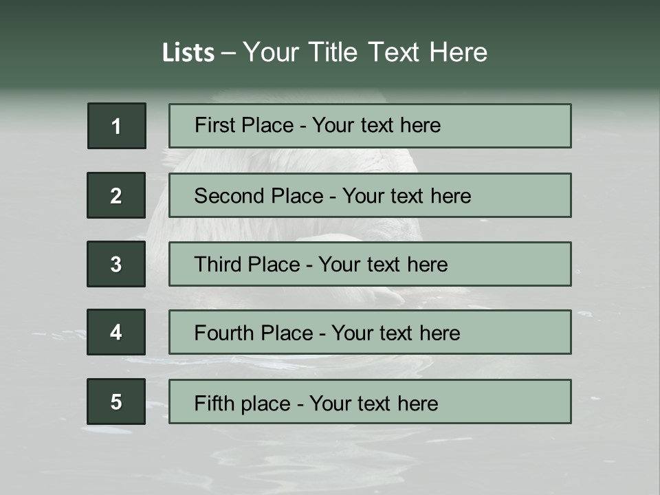 Nature Swim Dangerous PowerPoint Template
