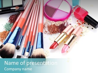 Isolated Paint Female PowerPoint Template