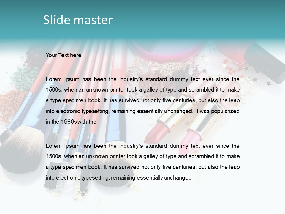 Isolated Paint Female PowerPoint Template