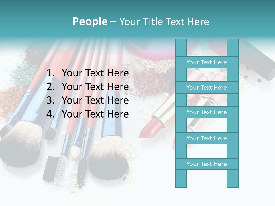 Isolated Paint Female PowerPoint Template