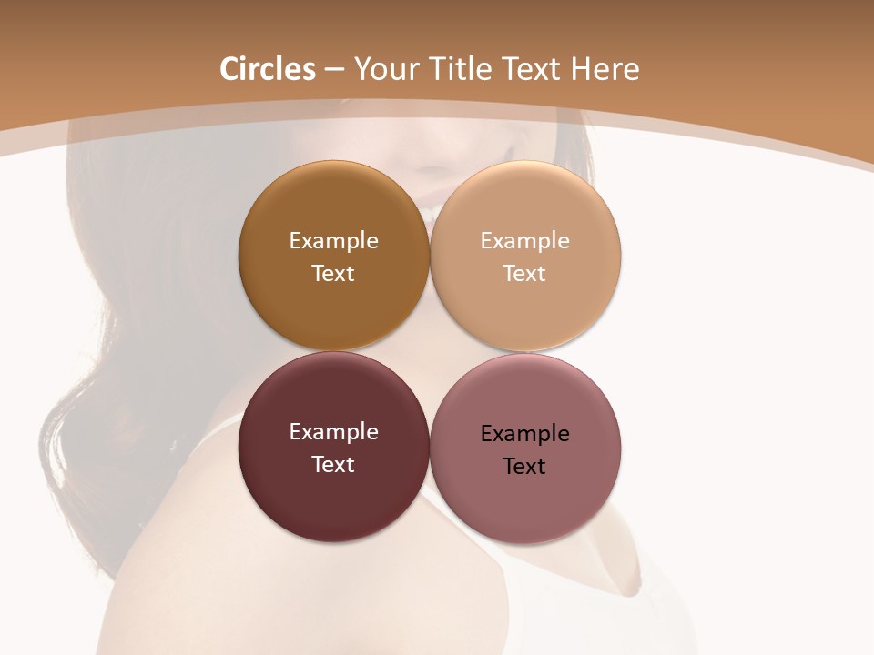 A Woman In A White Tank Top Is Smiling PowerPoint Template
