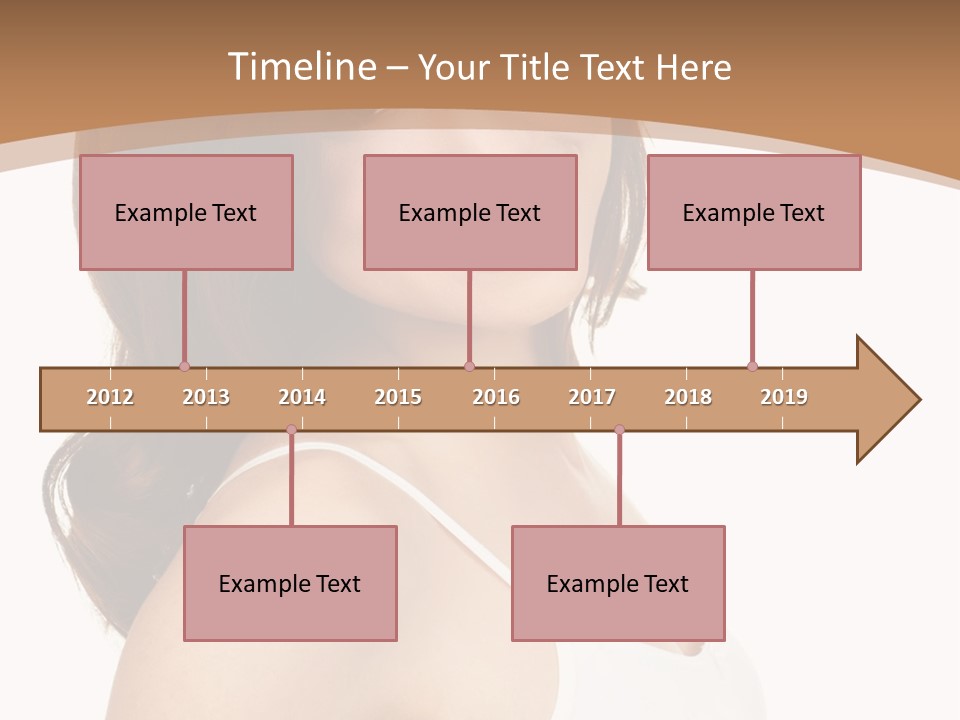 A Woman In A White Tank Top Is Smiling PowerPoint Template