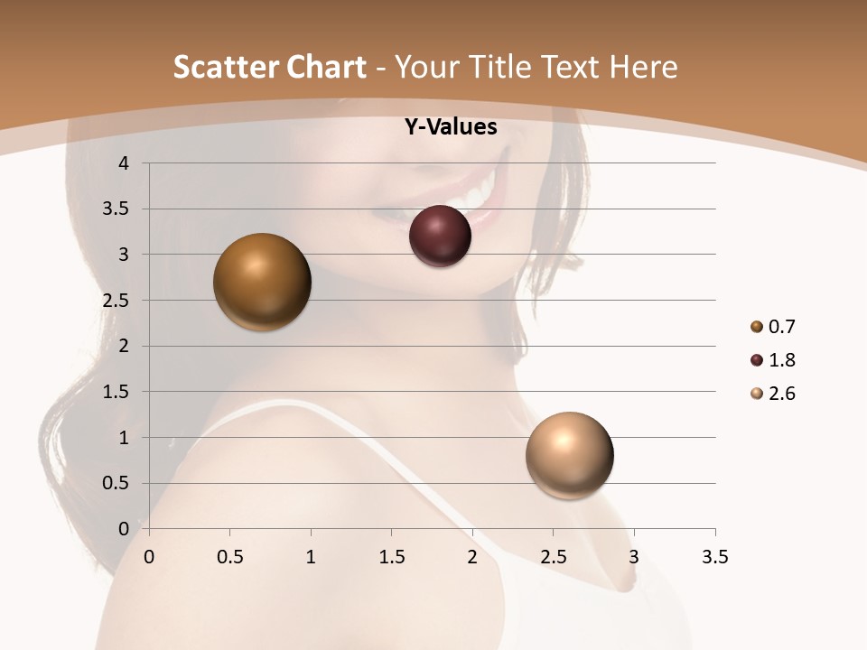 A Woman In A White Tank Top Is Smiling PowerPoint Template