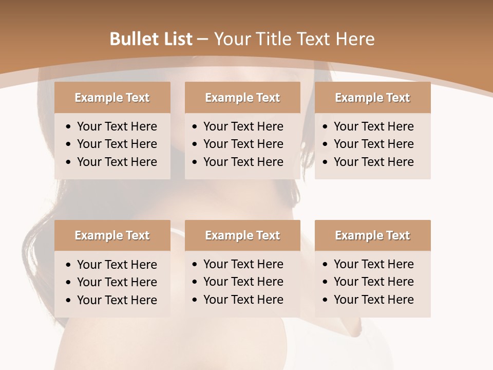 A Woman In A White Tank Top Is Smiling PowerPoint Template