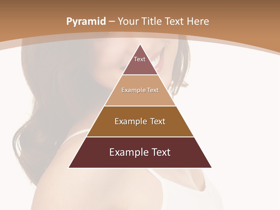 A Woman In A White Tank Top Is Smiling PowerPoint Template