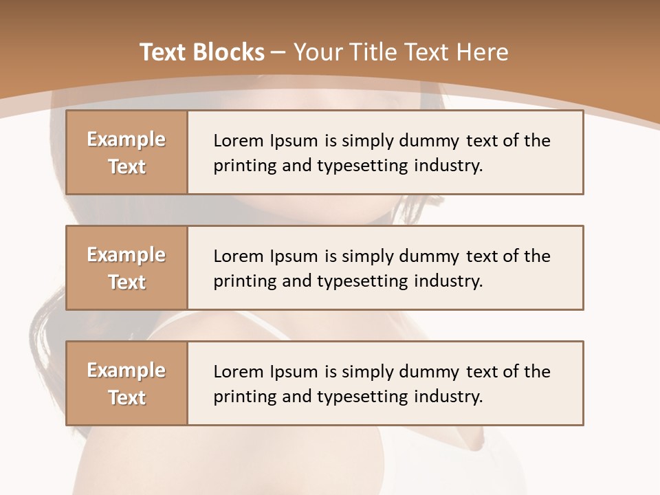 A Woman In A White Tank Top Is Smiling PowerPoint Template