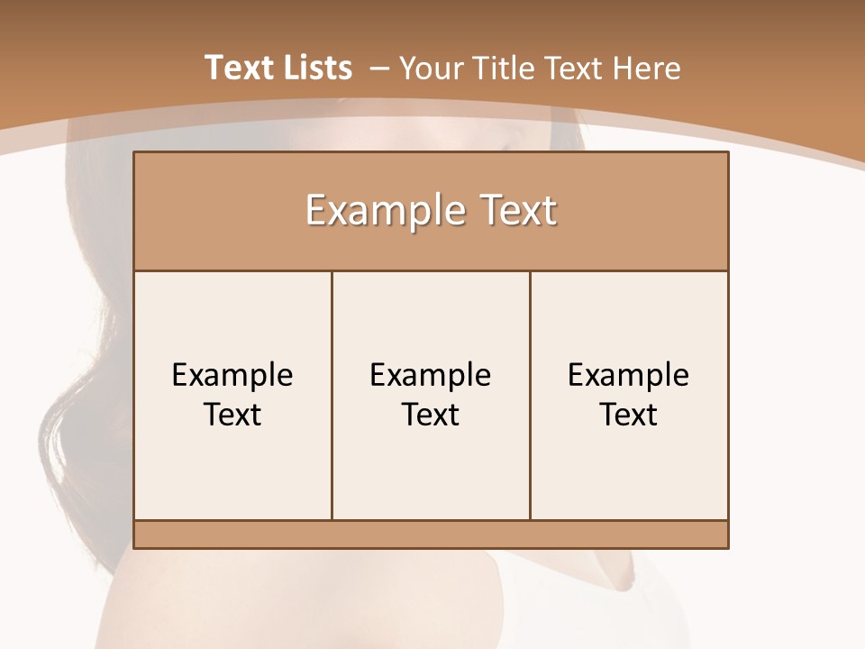 A Woman In A White Tank Top Is Smiling PowerPoint Template