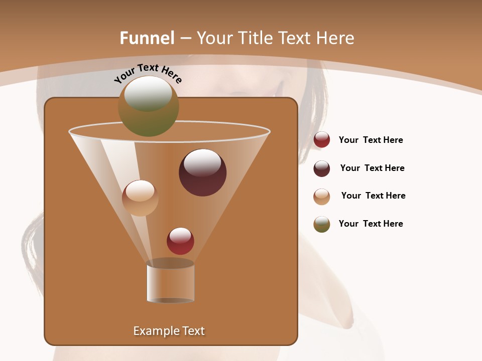 A Woman In A White Tank Top Is Smiling PowerPoint Template