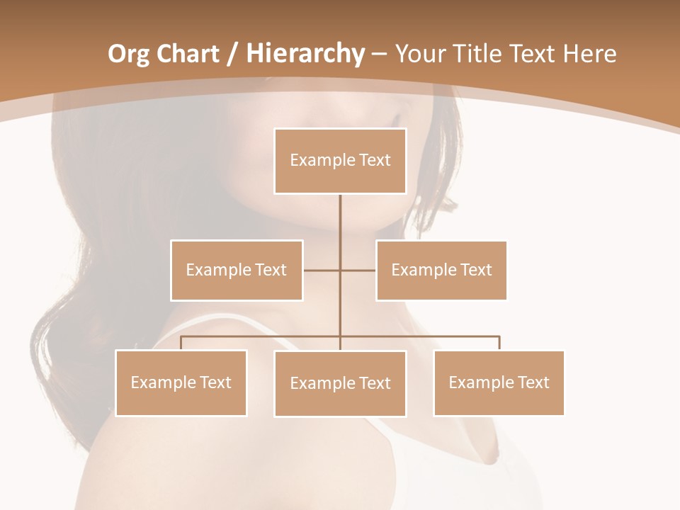 A Woman In A White Tank Top Is Smiling PowerPoint Template