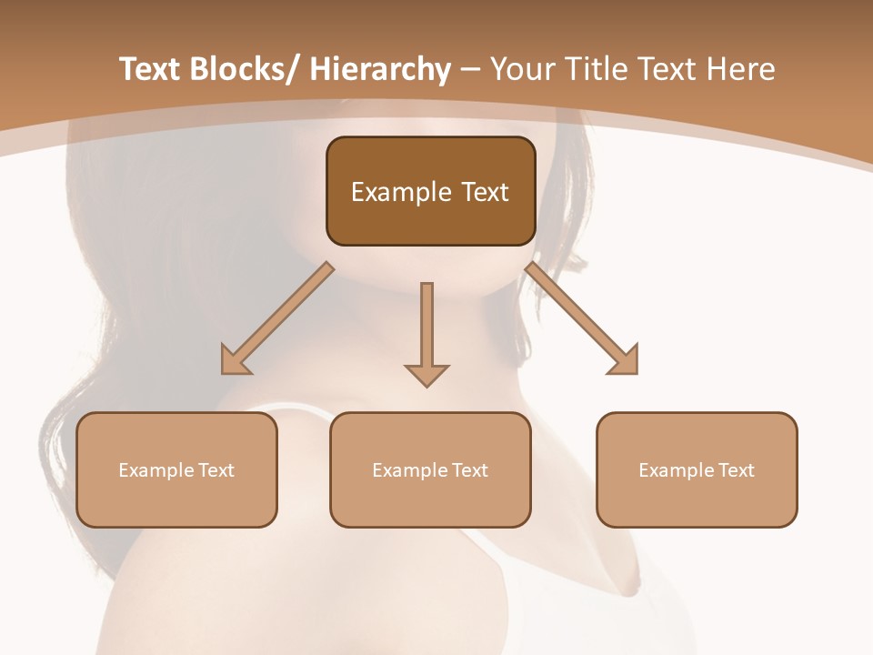 A Woman In A White Tank Top Is Smiling PowerPoint Template