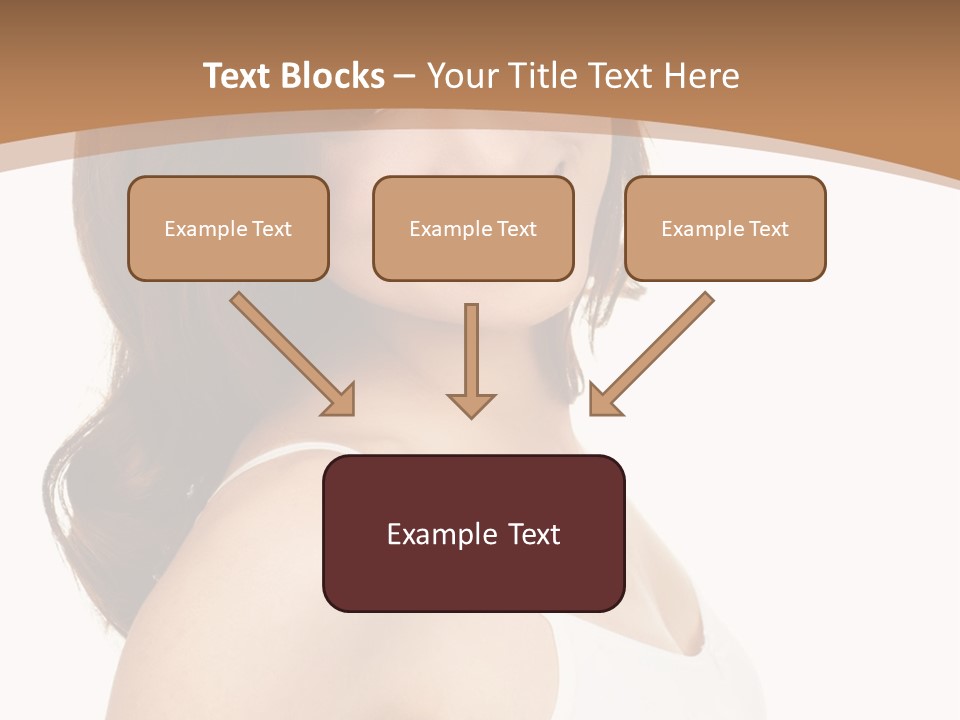 A Woman In A White Tank Top Is Smiling PowerPoint Template