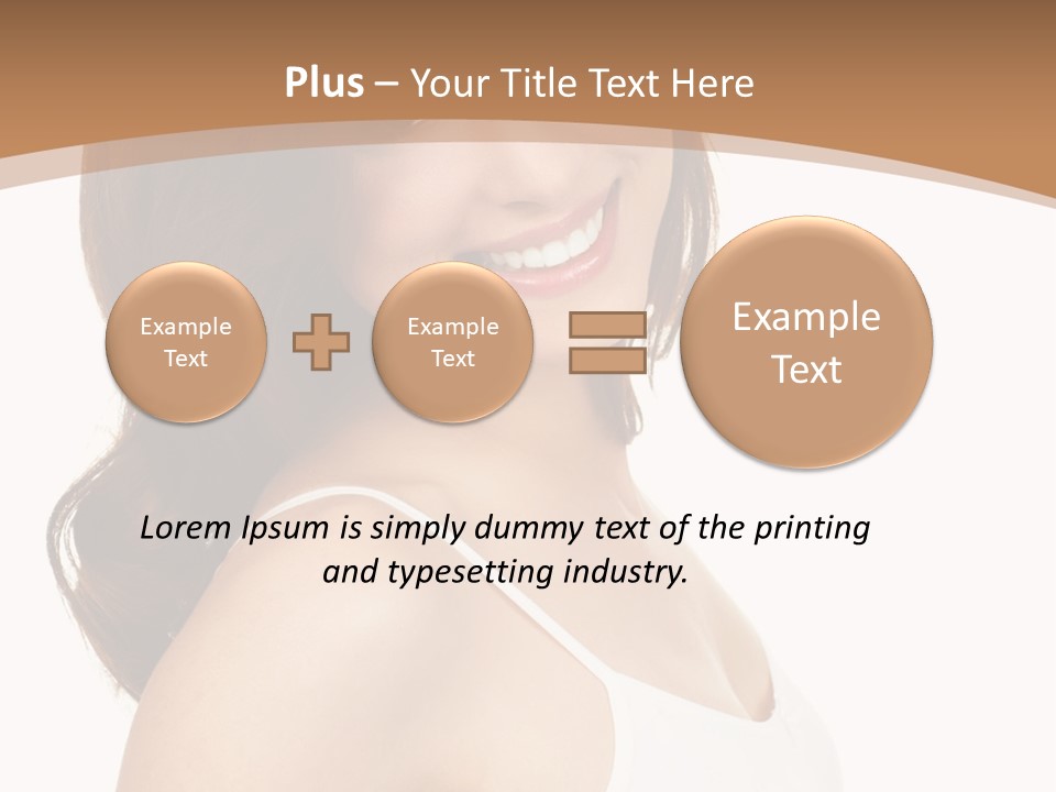 A Woman In A White Tank Top Is Smiling PowerPoint Template