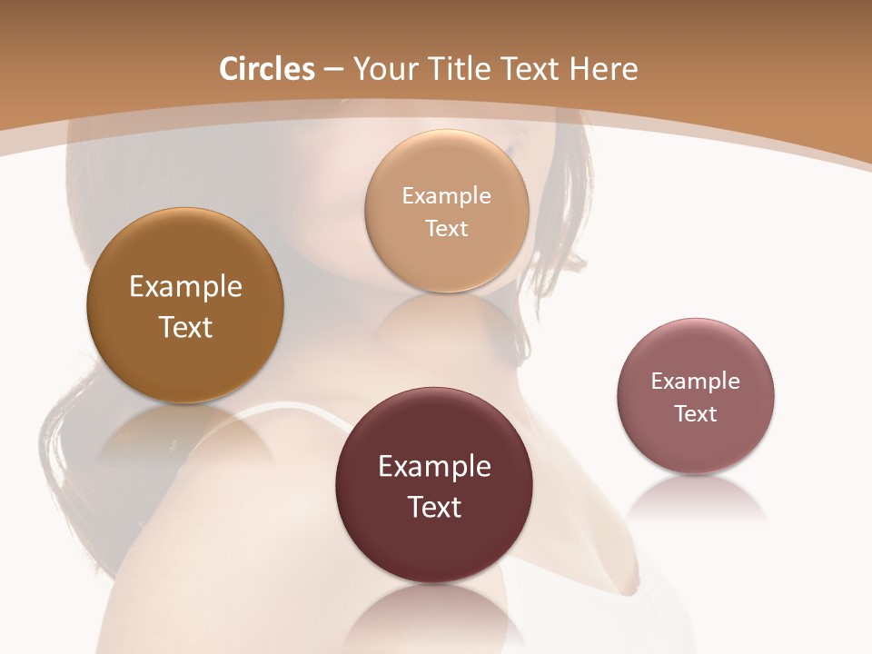 A Woman In A White Tank Top Is Smiling PowerPoint Template