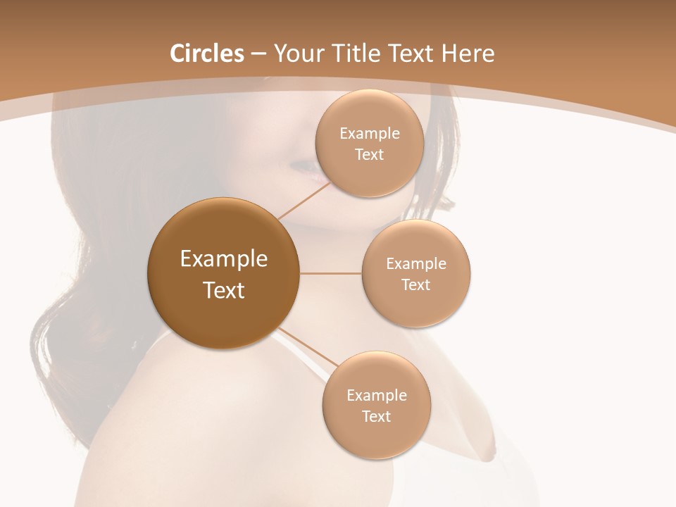 A Woman In A White Tank Top Is Smiling PowerPoint Template