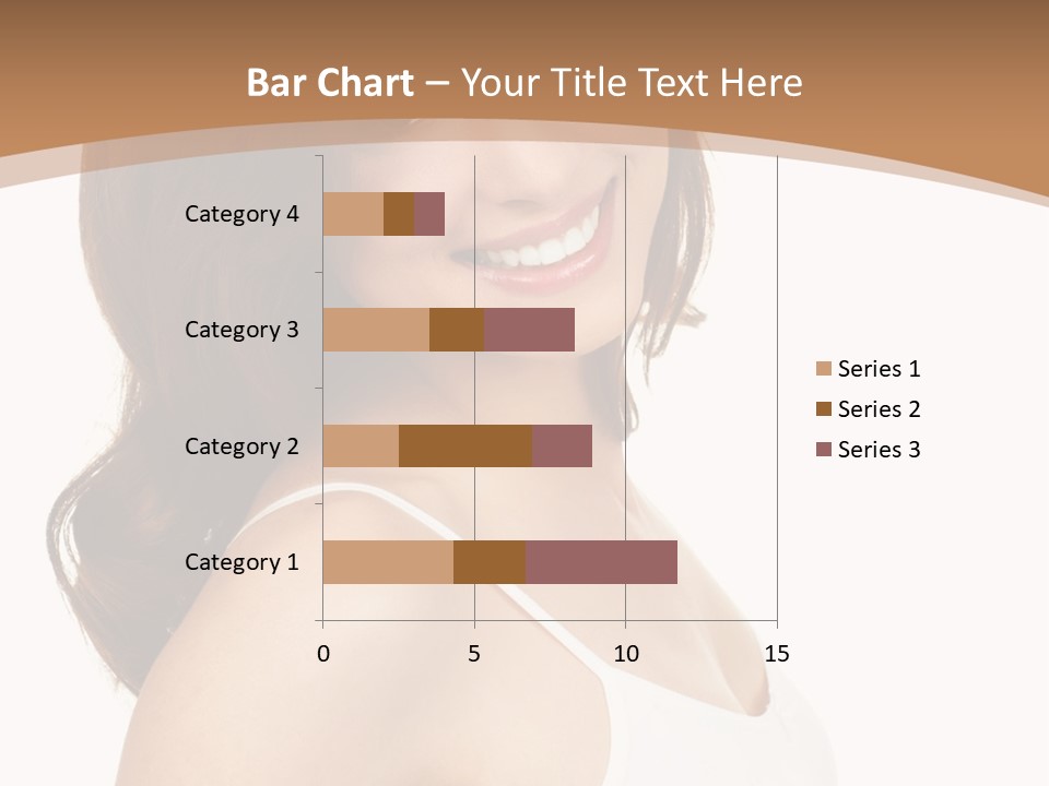 A Woman In A White Tank Top Is Smiling PowerPoint Template