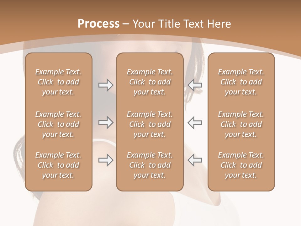 A Woman In A White Tank Top Is Smiling PowerPoint Template