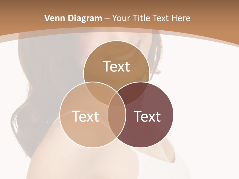 A Woman In A White Tank Top Is Smiling PowerPoint Template