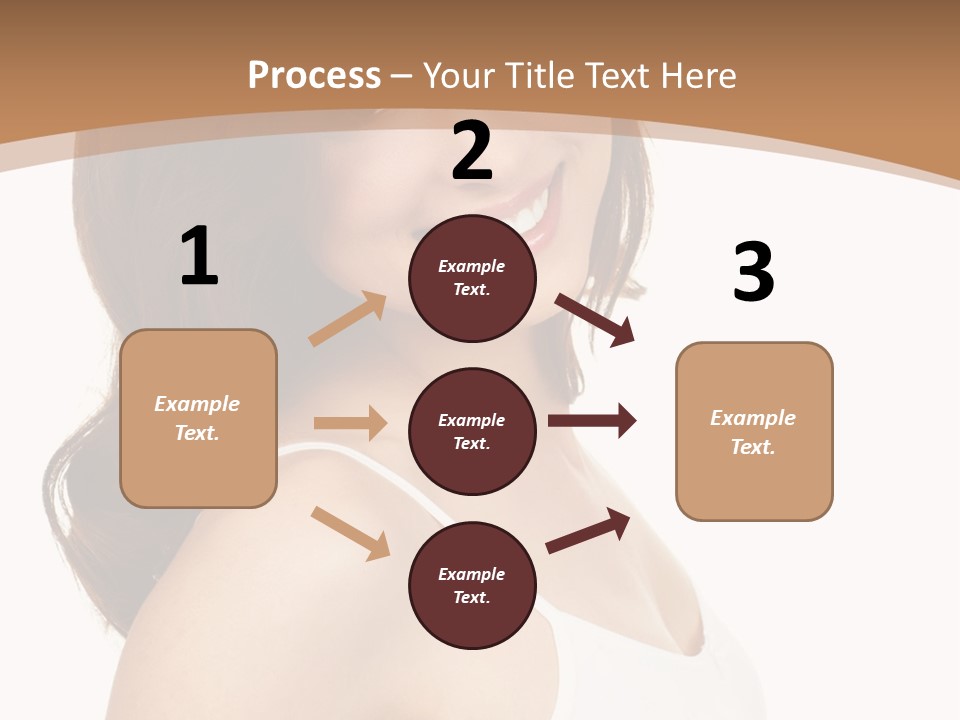 A Woman In A White Tank Top Is Smiling PowerPoint Template