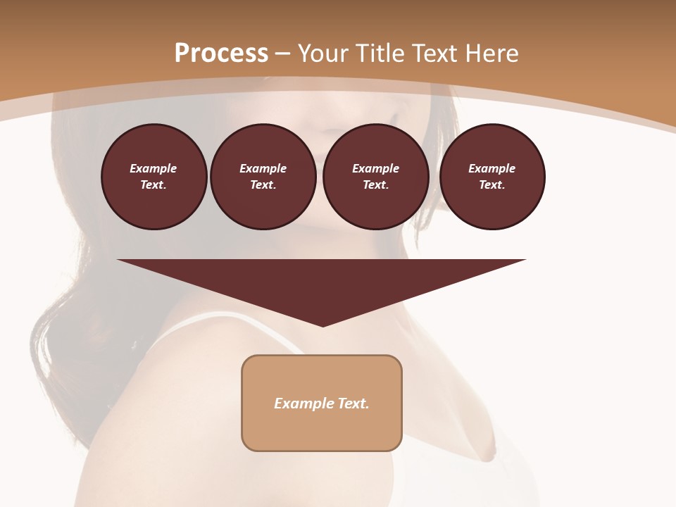 A Woman In A White Tank Top Is Smiling PowerPoint Template