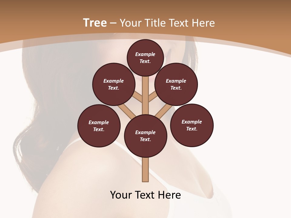 A Woman In A White Tank Top Is Smiling PowerPoint Template