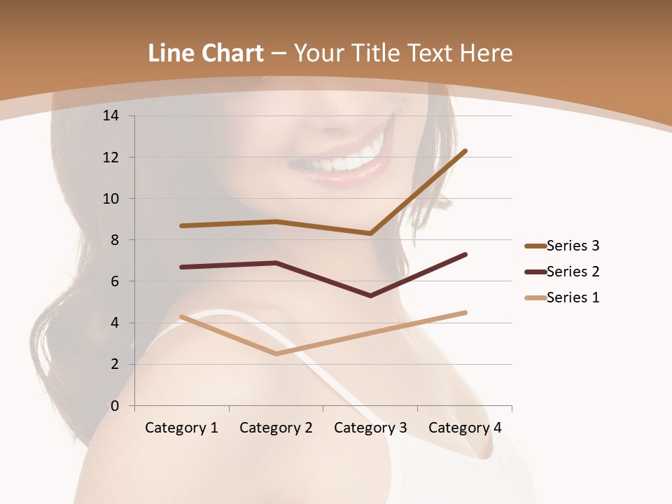 A Woman In A White Tank Top Is Smiling PowerPoint Template