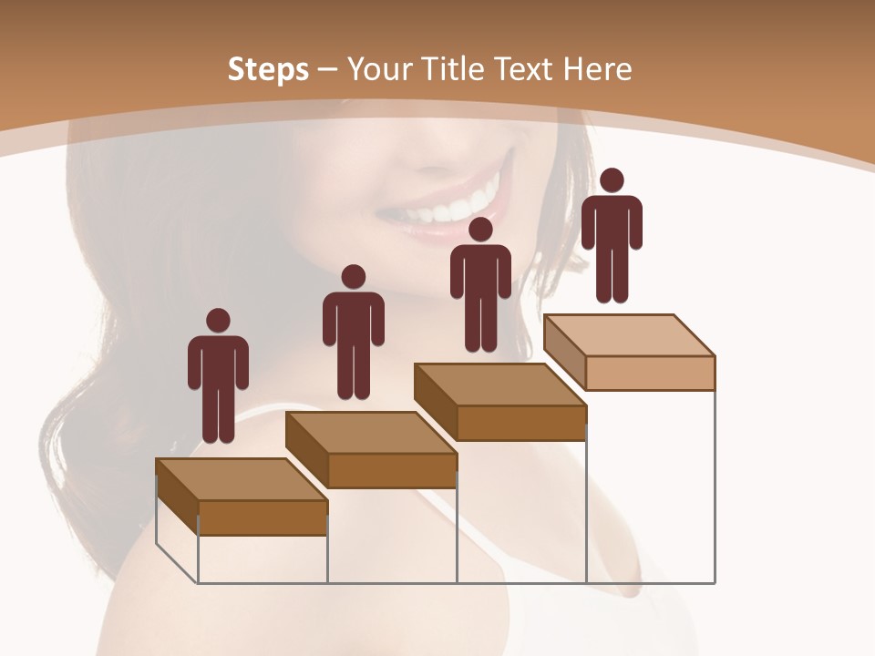 A Woman In A White Tank Top Is Smiling PowerPoint Template