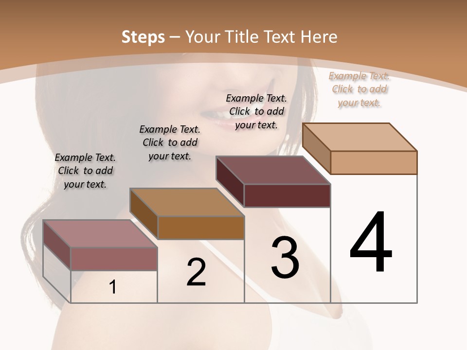 A Woman In A White Tank Top Is Smiling PowerPoint Template