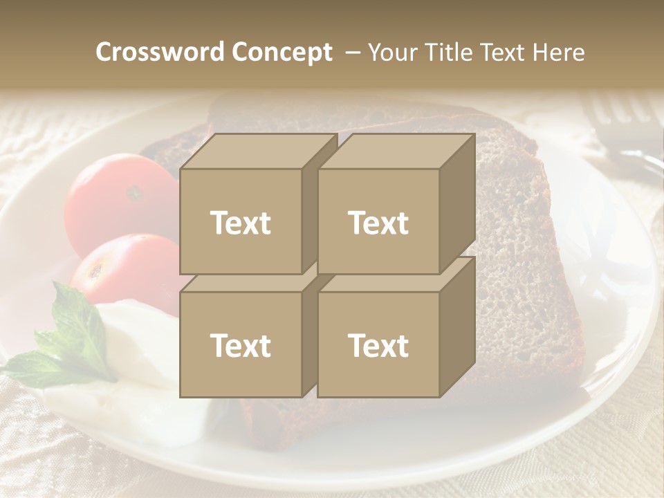Crust Brown Cheese PowerPoint Template