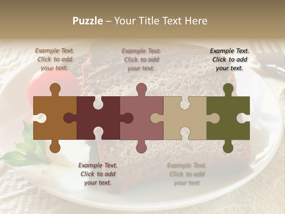 Crust Brown Cheese PowerPoint Template
