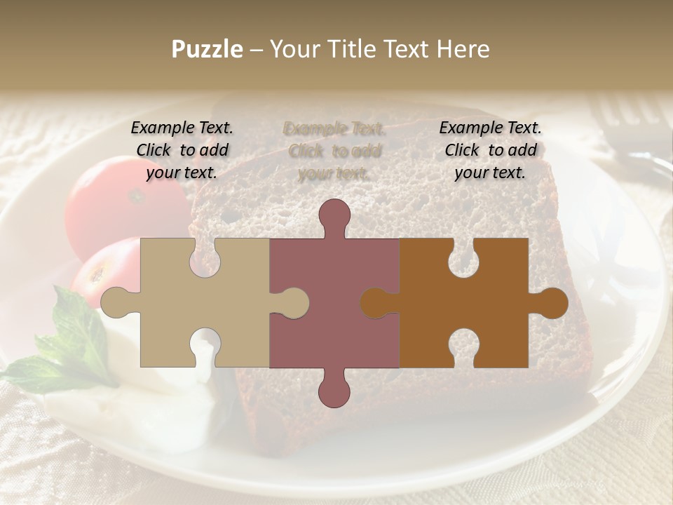 Crust Brown Cheese PowerPoint Template