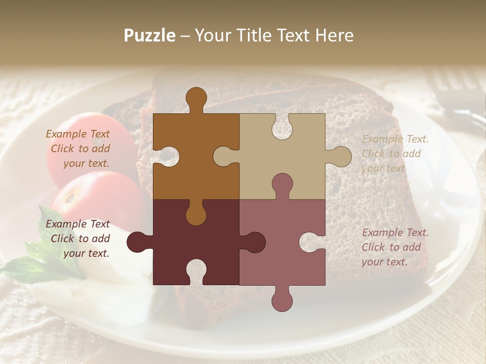 Crust Brown Cheese PowerPoint Template