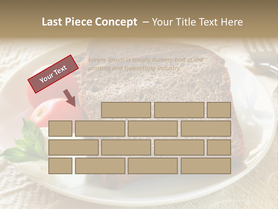 Crust Brown Cheese PowerPoint Template
