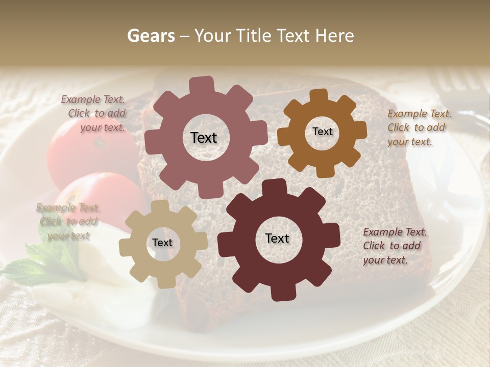 Crust Brown Cheese PowerPoint Template