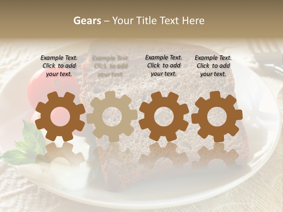 Crust Brown Cheese PowerPoint Template