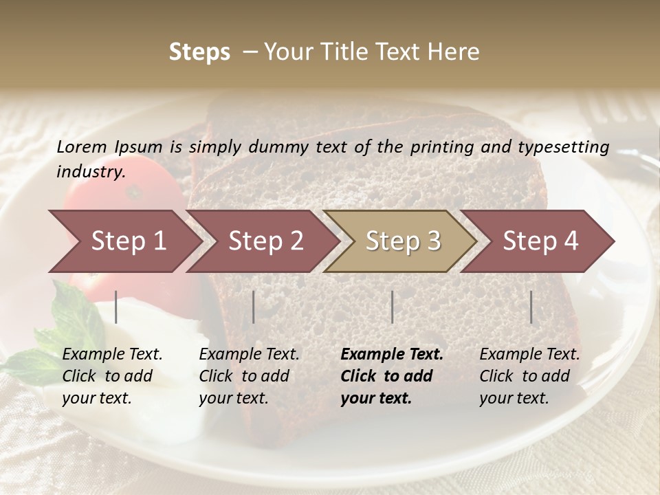 Crust Brown Cheese PowerPoint Template