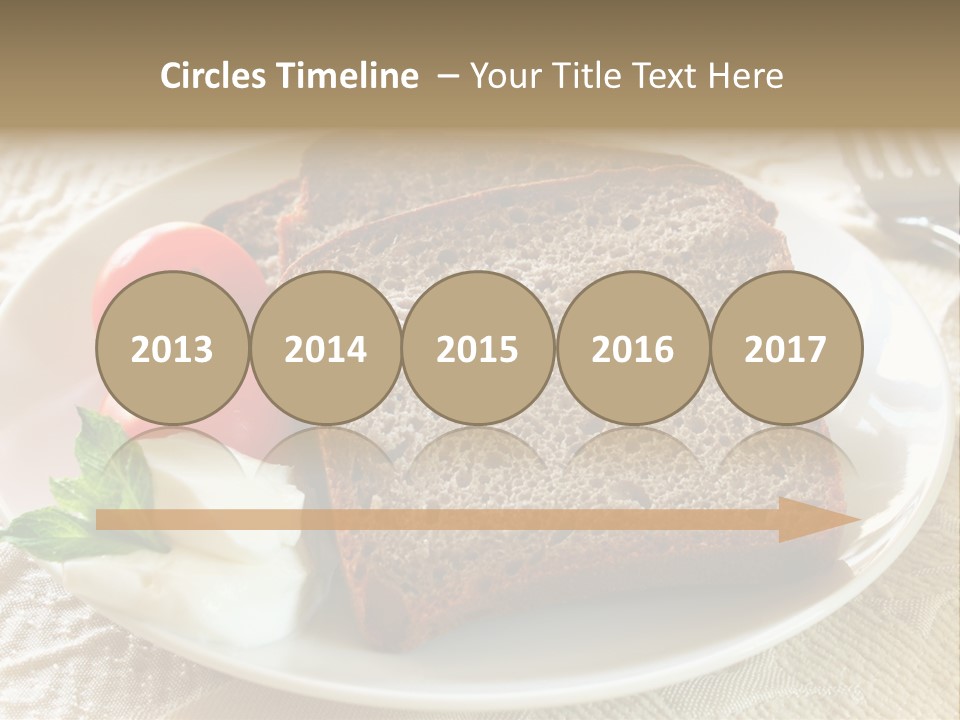 Crust Brown Cheese PowerPoint Template