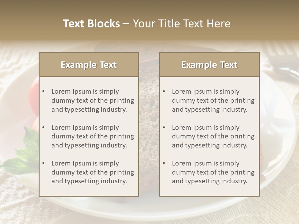 Crust Brown Cheese PowerPoint Template