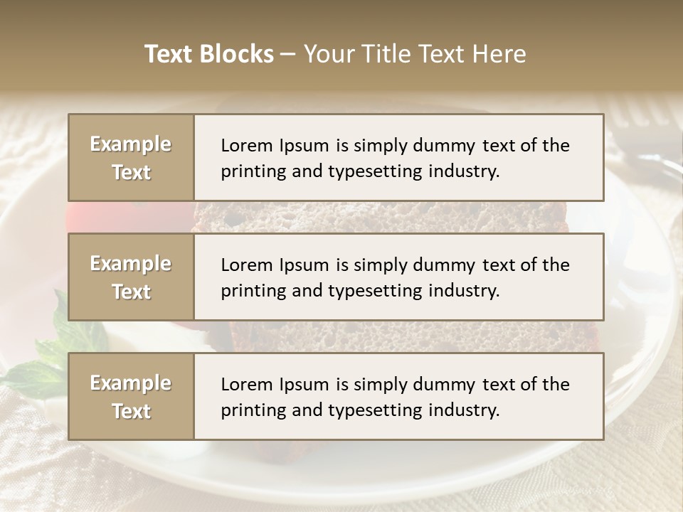Crust Brown Cheese PowerPoint Template