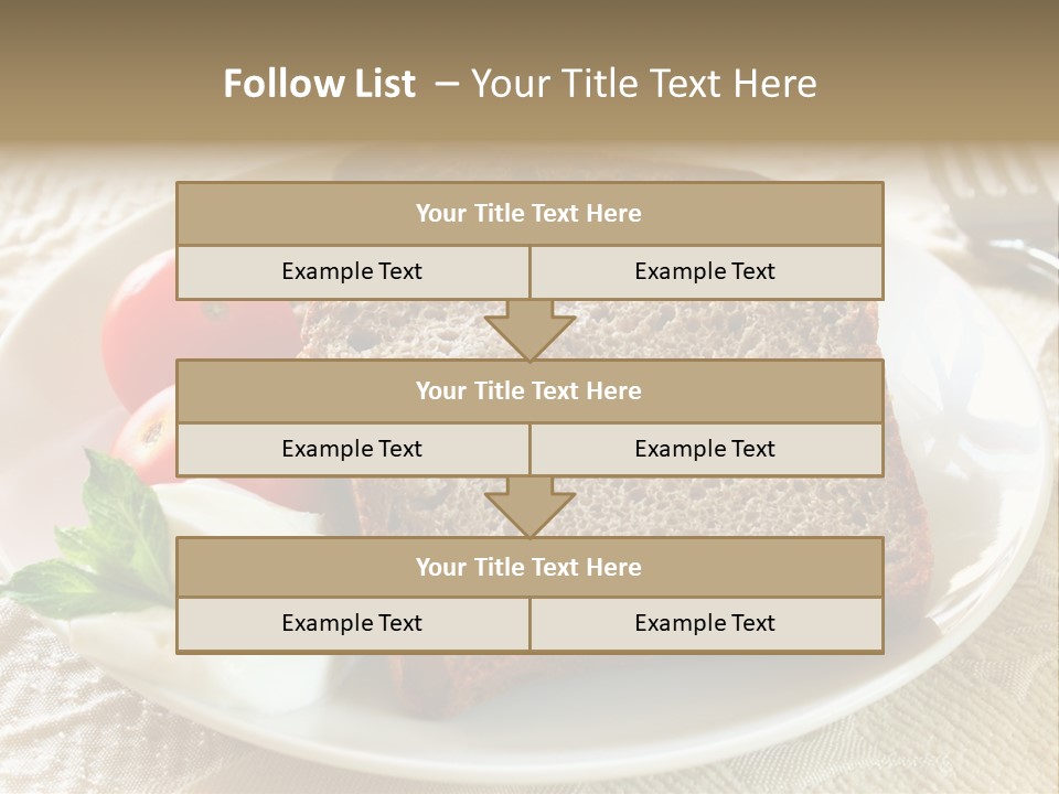 Crust Brown Cheese PowerPoint Template