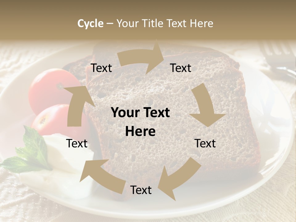 Crust Brown Cheese PowerPoint Template