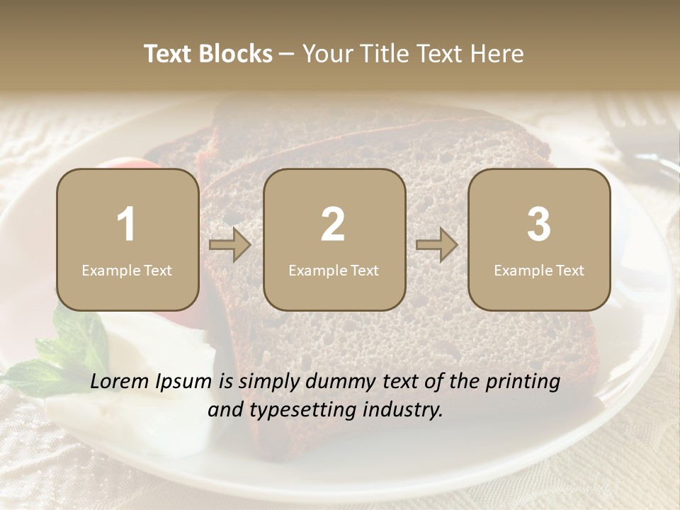 Crust Brown Cheese PowerPoint Template